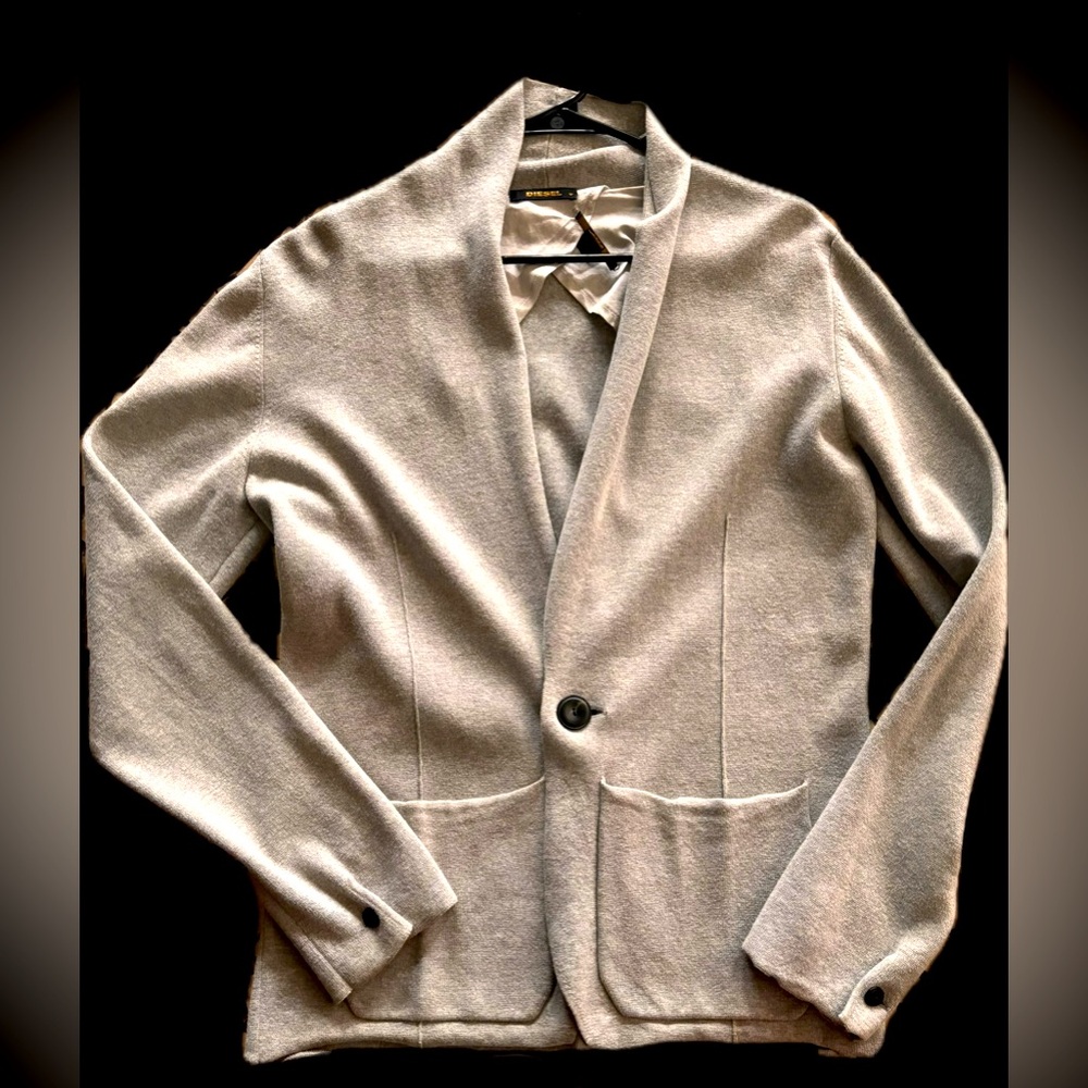 Diesel Black Gold collection one button men’s cardigan